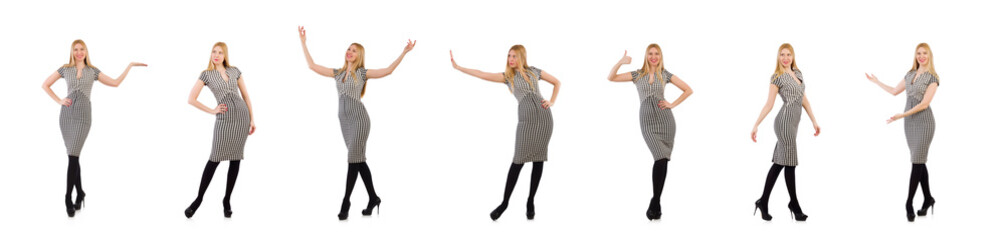 Fototapeta premium Woman isolated on the white background