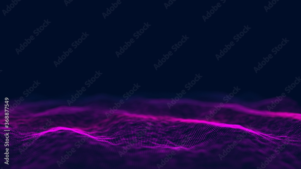Fototapete Computer geometric digital connection structure. Business inteligence technology background. Binary code algorithms deep learning. Abstract 3D rendering. Artificial intelligence