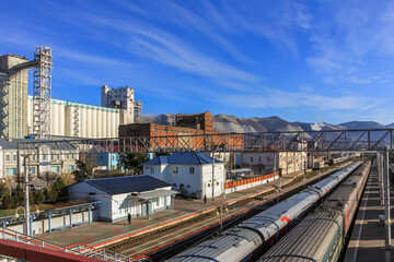 09.12.2012, Novorossiysk, Russia. Cityscape of historical Russian town at sunny day.