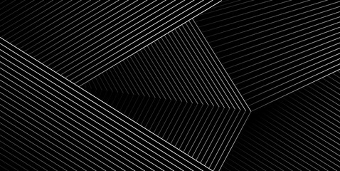 Opart abstract background with diagonal lines. Stylish monochrome striped texture with 3d effect.