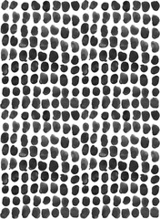 Animal print with dots. Simple black and white watercolor boho background, seamless pattern. Scandinavian style, design for wallpaper, fabric, textile, wrapping paper.