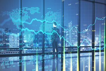 Hologram and finance concept