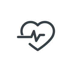 heartbeat icon on the white background