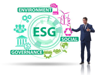 ESG concept as environmental and social governance with business