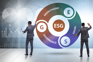ESG concept as environmental and social governance with business