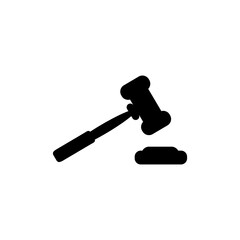 judge gavel icon isolated on white background