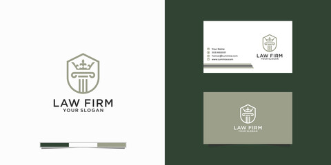 symbol Law Firm,Law Office, Lawyer services, Luxury vintage crest logo, Vector logo and business cad