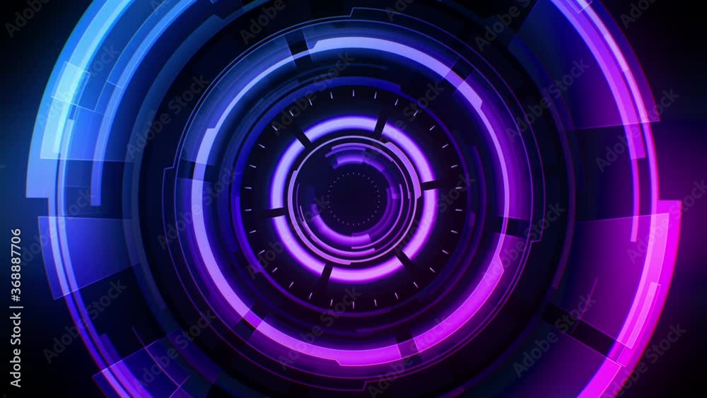Poster round sci-fi element for abstract technology background. futuristic hud visualizer for modern cyber 