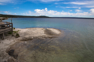 Black Pool of the West Thumb Geyser Basin in Yellowstone National Park