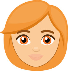Vector illustration of a woman's face cartoon
