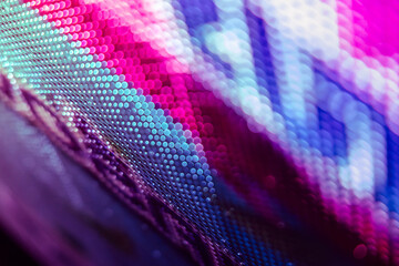 CloseUp LED blurred screen. LED soft focus background. abstract background ideal for design.