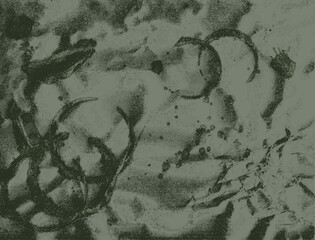 Coffee ring stains on a crumpled surface for background, wallpaper graphic