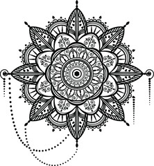 abstract floral ornament.  Mandala background