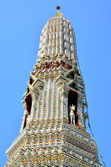 Wat Arun facade in Bangkok, Thailand
