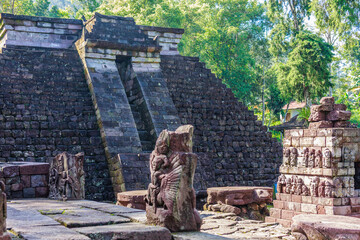 Jawa, Insel, Indonesia,,borubodur, Temple,, vulcano, sawa,, rice