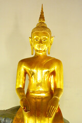 Wat Pho golden Buddha pagoda in Bangkok, Thailand
