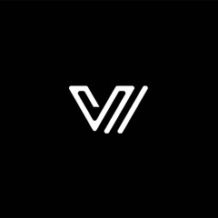 Letter W Vw logo design icon  vector image