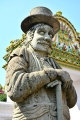 Wat Pho guardian statue in Bangkok, Thailand