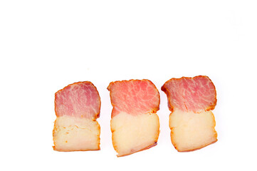 Bacon isolated on a white background