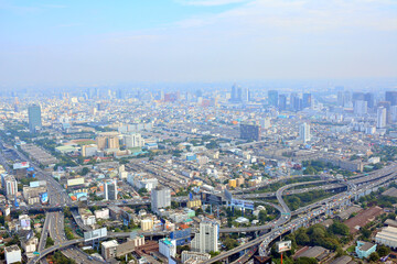 Fototapeta na wymiar Overview of Bangkok City in Bangkok, Thailand