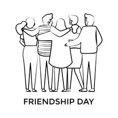 Celebrate of friendship day illustration