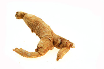 Ginseng on a white background