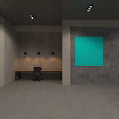 壁に掛けられた額縁 額 コピースペース 絵画 写真