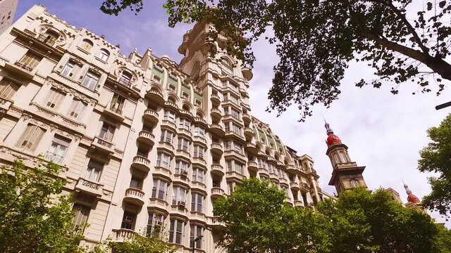 Buenos Aires, Argentina. Low Angle View of Palacio Barolo Building Landmark