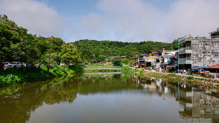 Fototapeta na wymiar Etong Pilok village, attractions of Kanchanaburi, Popular tourist attractions among tourists 