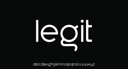 modern lowercase font word mark vector - obrazy, fototapety, plakaty