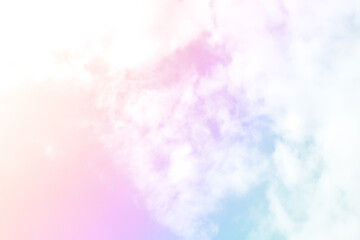 Cloud and sky with a pastel colored background and wallpaper, abstract sky background in sweet color.