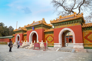 Heavenly King Temple at Beihai Park in Beijing, China was a Lama temple in Ming dynasty, opened to public in 1980. The site is one of a great attractions in Beihai Park
