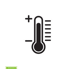 Temperature icon vector logo design template