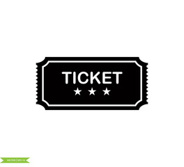 Ticket icon vector logo design template