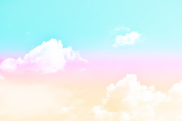 Cloud and sky with a pastel colored background and wallpaper, abstract sky background in sweet color.