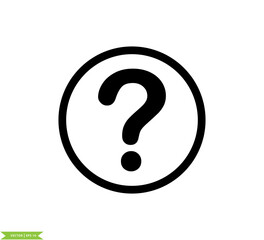 Question icon vector logo design template