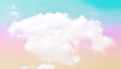 Cloud and sky with a pastel colored background and wallpaper, abstract sky background in sweet color.