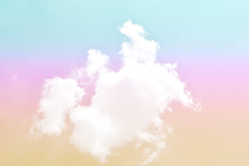 Fototapeta premium Cloud and sky with a pastel colored background and wallpaper, abstract sky background in sweet color.