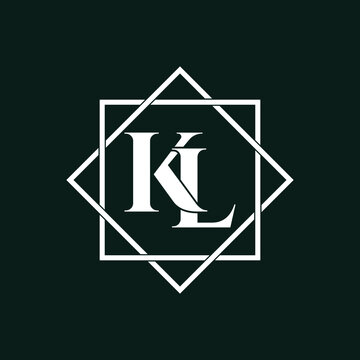 Letter KL luxury logo design vector