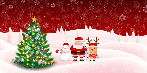 クリスマス　雪　冬　背景
