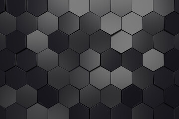 Abstract background of hexagon. 3D rendering.