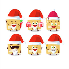 Santa Claus emoticons with file folder cartoon character