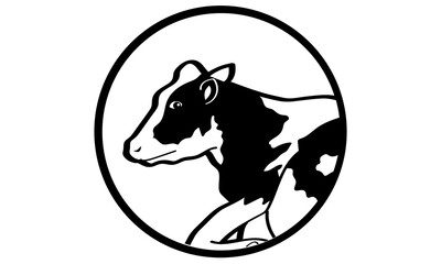 横から見た牛のアイコン