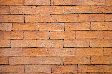 Old red brick wall texture, grunge background.