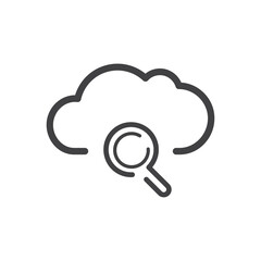 Cloud computing vector icon.