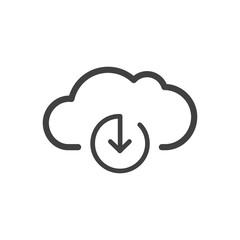Cloud computing vector icon.
