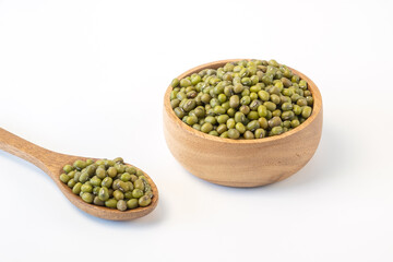 Whole grains seeds isolated on white background. Healthy diet raw ingredients.