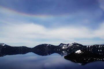 Sunbow over Crater Lake National Park