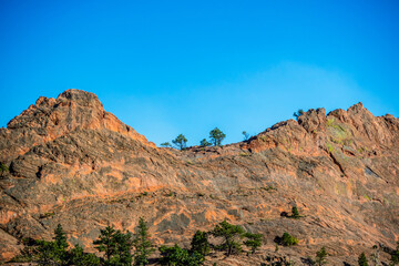 Rocky landscape scenery of Colorado Springs, Colorado