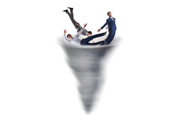 Bankruptcy and crisis concept with businessman